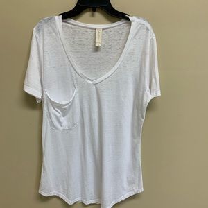 Altar’d State V-Neck White T-Shirt